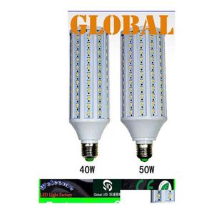 2016 LED ampuller 25 parça 40W 4300 Lümen BB Mısır Lambası Işığı 5630 SMD 50W E27 E26 B22 E14 220V240V 110V130V 132 165 LEDS Ofis Aydınlatması DH0DB üzerinden