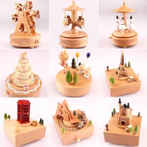 Декоративные фигурки деревянная музыкальная коробка дома