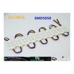 2016 LED Modülleri 500x Enjeksiyon ABS Plastik SMD5050 MODU SMD 4 LEDS RGB IP67 Su Geçirmez Işıklar Reklamlar Dağıtım Aydınlatma Holid DHE4W