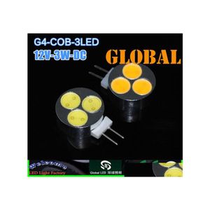 Светодиодные лампочки 2016 5 штук G4 Cob BB 3W 390 Lumen DC 12V 3LDS Лампа кукуруза Высокая мощность.