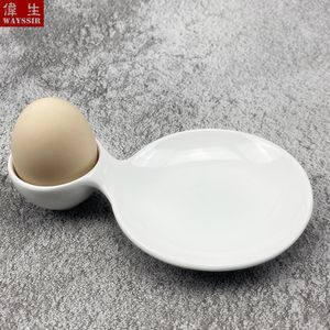 Plakalar Yüksek kaliteli süper beyaz porselen yumurta kahvaltı tabağı el evi soslu patates kızartması domates lezzetini kullanarak ev