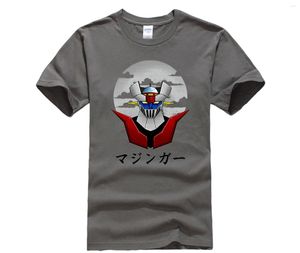 Erkekler Tişörtleri Sıradan Mazinger Z Erkek Doğal Pamuk Kısa Kollu Konforlu Karikatür Komik Tees