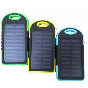 5000 мАч Солнечные водонепроницаемые банки силовые банки Солнечные зарядные устройства для смартфона для смартфальных накладных планшетов