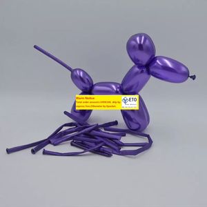 Metalik Uzun Strip Balon Modelleme Lateks Balonlar Çeşitli Çok Renkli Oyuncak Doğum Günü Düğün Dekoru