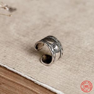 Sırtlar Küpe Mkendn 925 Sterling Gümüş Güneş Kulak manşetleri Vintage Kemik Klipleri Kadınlar İçin Erkekler Piercing sahte kıkırdak yok