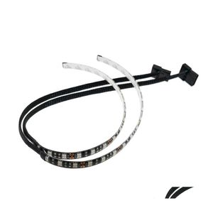 2016 LED Şeritler 5050 SMD 30cm Kırmızı Mavi Yeşil Şerit Işığı PC Bilgisayar Kılıfı Kılıflı Molex Konektörü 12V Damla Dağıtım Işıkları Ligh Dhy5k