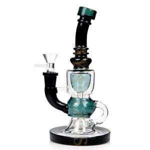 8 '' recycler Holkah Glass Smoking Water Pipe Tipe Bong Маслоея нефтяная буровая установка 14,4 мм матричный табак табак