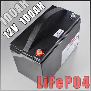 12V 100AH ​​LIFEPO4 BMS 10A Şarj cihazı Kamp Yedek Gücü İnverter RV Tekne Işık Işık Güneşi