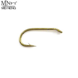 Balıkçılık Kancaları Mnft 50 PCS/Lot Bakır Renk Küçük Fishhook Dikenli #13 #14 Sinek balıkçılık sinekleri böcekler diy sinek bağlama kancaları p230317