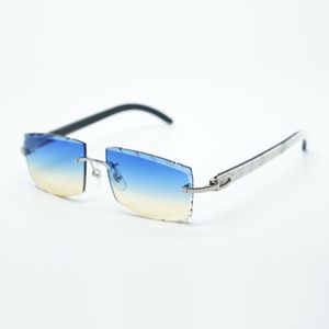 Bufflar Serin güneş gözlükleri 3524031 Beyaz ve siyah hibrit manda boynuz bacakları ve 57 mm kesim lens