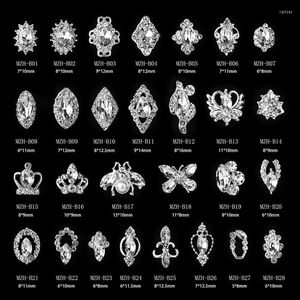 Tırnak Sanat Dekorasyonları 10 PCS Kristal Rhinestone Charms Strass karışık tasarım alaşım gümüş parıltı elmas jewerly tedarikçi manikür aksesuarları
