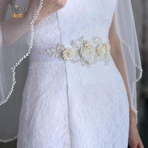 Düğün Sashes S346 El yapımı gelin kemeri incileri boncuklu dantel jimoidrey aplike elbise aksesuarları boncuk çok renkli eşya