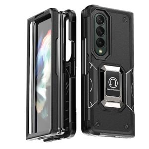 Чехлы с боковыми полосками для Samsung Galaxy Z Fold 5 4 Flip A25 A24 S23 FE A14 A24 A34 A54 5G Ultra Plus Armor Kickstand Phone Case Cover