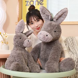 23/40/60CM Cute Toys Lovely Grey Donkey Plush Dolls Stuffed Soft Animal for Baby Infant Birthday Room Decor Gifts