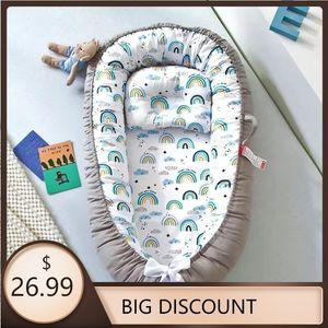 Bebek Ray Çıkarılabilir Uyku Nest Doğum Yatak Beşik Seyahat Playpen Cot Bebek Yürümeye Başlayan Beşik Yatak P Ography Props 230317