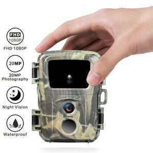 Hunting Cameras Mini Trail Hunting Night Vision Camera 20MP 1080P Wildlife Po Trap Surveillance Tracking Hunting Accessories Waterproof Cam 230320