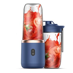 Meyve Sebze Aletleri 6 Bıçak Elektrik Meyve Sağı Taşınabilir Meyve Suyu Mutfak Mutfak İşçisi Squeezer Blender Mikser Buz Kırıcı USB Şarj 230320