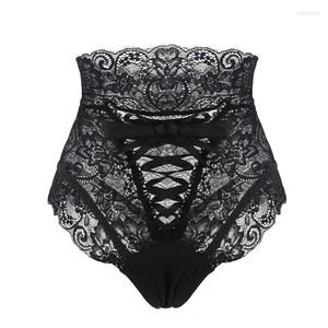 Women's Panties 2023 Sexy Women High Waist Lace Thongs And Underwear Ladies Hollow Out Underpants Erotic Imitation Lingerie