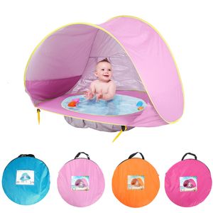 Inflatable Floats Tubes Baby Beach Tent Portable Shade Pool UV Protection Sun Shelter for Infant Outdoor Child Swimming Pool Game Play House Tent Toys 230320