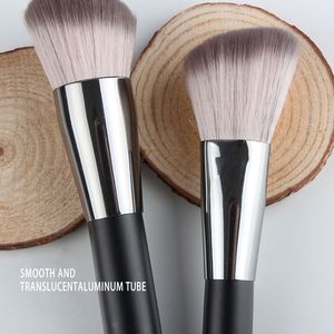 Güzellik Ürünleri Özel Logo Makyaj Fırçaları Paket Özel Etiket Sentetik Fiber Saç 14 PCS Siyah Makyaj Fırçası Seti