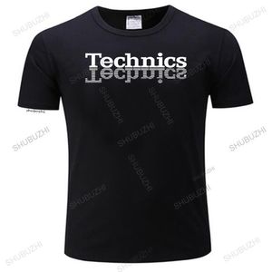 Camisetas masculinas Tshirts vintage Black Technics Technics DJ 1200 Música Turnatable House Techno Hip Hop Summer Men's T-Shirt 230321