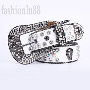 Hiphop deri bb kemer moda erkek kemer parti bar ceinture homme unisex bel ayarlanabilir boyut metal büyük toka rhinestone kemerleri kadınlar için tasarımcı pj024 c23