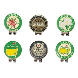 Andere Golfprodukte Pack 6 -Stcs Golfkappe Clip Mark W Magnetmark Golfball Position Golfhut Abnehmbares Metal Golf Ball Marker Golfzubehör 230321