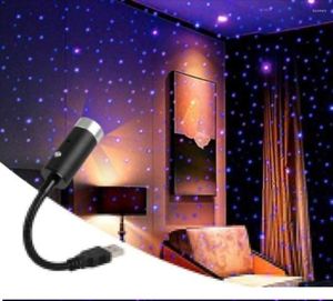 Duvar lambası yıldızlı gökyüzü gece ışığı 5V USB Powered Galaxy Star Projektör Araba Çatı Odası Tavan Işıkları Dekor Fiş ve Oynat
