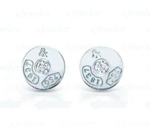 Charm Stud Toptanlar Aşk Küpeleri TIF925 Gümüş Elmas Takı U şeklindeki birbirine taşıyan düğün küpe Tasarımcısı Kadın Lüks Takı Orecchini