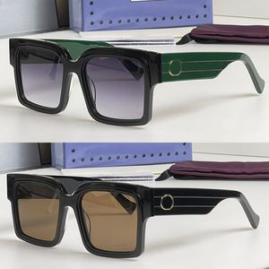 Moda Trendi Kadın UV400 Güneş Gözlüğü Retro Parlak Siyah Gözlükler Güneş Gözlüğü Tasarımcı Birleşimi Süper Büyük Logo İmza Güneş Gözlükleri 1307 Polikarbonat Adumbral