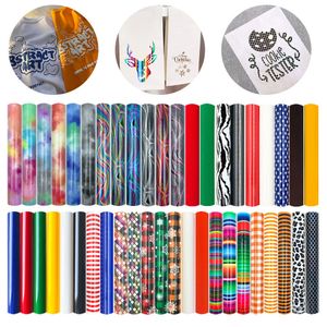 Window Film Heat Transfer Vinyl Bundle 6 Pack 12" x 10" Iron on HTV Film for Tshirts Bags 6 Assorted Colors for Cricut or Heat Press Machine 230322