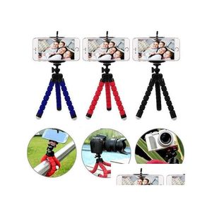 Cep Telefonu Montajlar Tutucular Mini Esnek Kamera Tutucu Ahtapot Tripod Braket Stand Monopod Monopod Stil Aksesuarları Dal Dönüşü Dhpev