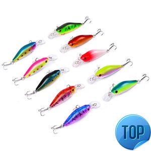 1 PCS Minnow Balıkçılık Yem 70mm 8G Topsu Sert Yem Wobbler Jig Yem Krank Yem Sazan Çizgili Bas Pesca Balıkçılık Tackle Swimbait