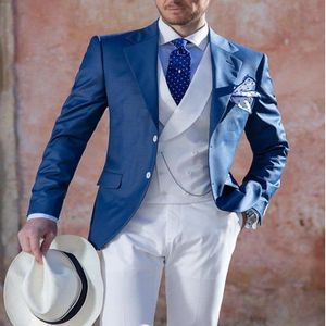 Erkekler Suits Blazers Erkek Düğün İtalyan İtalyan Lüks Erkekler Takım Gala Parti Ceket Eşleştirme Seti Tam Zarif 3 Pc 230322