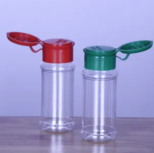 Toptan Boş Plastik Baharat Şişeleri Barbekü Baharat Tuzlu Biber, Glitter Shakers şişeleri 60 ml/2 oz depolamak için ayarlanmış