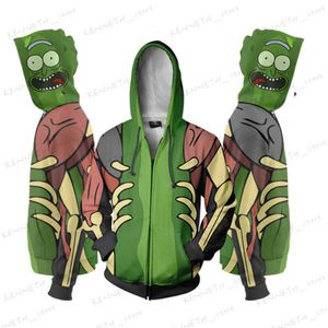 Erkek Hoodies Sweatshirts 2021 Rick ve Modi 3D Baskılı Kazak Cosplay Animasyonu Trendi Spor Sweater T230323