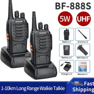 Walkie Talkie Baofeneng BF 888S Uzun menzilli UHF 400 470MHz Ham İki yönlü Radyo Comunicador El Camping 230323