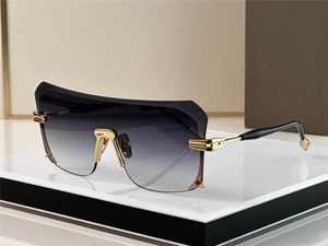 Neue, modische Schild-Sonnenbrille von LANITI, randloser Metallrahmen mit futuristischem, umgekehrt verlaufendem Einzelglasblatt, High-End-UV400-Schutzbrille für den Außenbereich