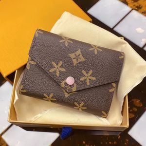 Бумажник M41938 victorine Pouch Кошельки CardHolder Женские Мужские Роскошные дизайнерские легкие держатели карт Натуральная кожа Слот для карт на молнии Портмоне Классические и ретро Кошельки