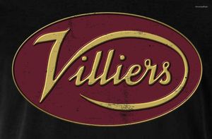 Мужские рубашки T Villiers Motorcycle Company Vintage Style рубашка Black