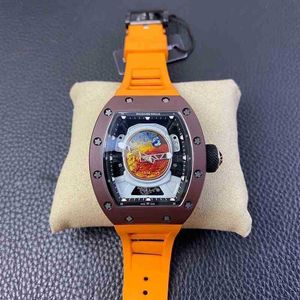 RicharsMilles Superclone Часы Многофункциональные наручные часы Дизайнерские роскошные мужские механические часы Rm52-05 Полностью автоматический механизм с сапфировым стеклом Mi Gvmo