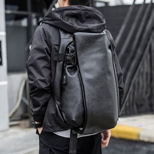 School Bags Men's Backpack USB Charge Travel Laptop Back packs Black 16inch Leather School Bag Male Vintage Waterproof Anti Theft Backpacks 230324