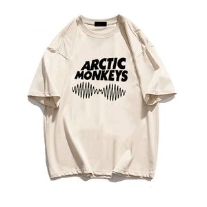 Мужские футболки арктические обезьяны Tshirts Fashion Cotton Oneck Tees Harajuku Короткие рукава мужские женские жены летние хип -хоп топы негабаритные уличные улицы 230323