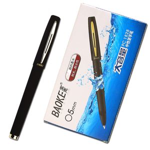 Jel Pens 12 PCS BAOKE 0.5mm/0.7mm/1.0mm Buzlu Jel Kalem Okul Kalemi Doldurma Yüksek Kapasite Siyah Jel Mürekkep Pens Ofis Okulu Malzemeleri 230324