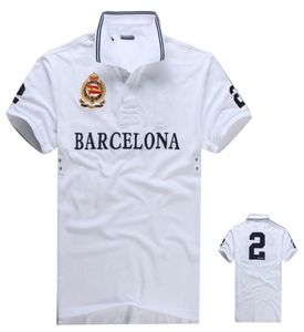 Новые поло BARCELONA City Edition с коротким рукавом, высококачественная мужская футболка из 100% хлопка с технологией вышивки, модная повседневная футболка S-5XL