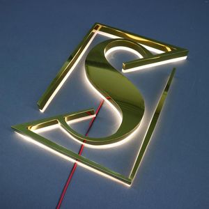 Украшение вечеринки Keysign 3D освещенная светодиодная светодиодная настенная металлическая буква Акриловая табличка на заказ знаки для магазина магазина