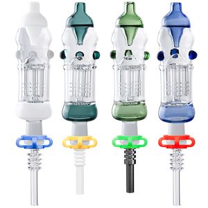 NC021 Arm Tree Perc Glass ручная трубка с 14 мм титановым или кварцевым гвоздем OD 32 мм Dab Rig Стеклянный бонг для курения