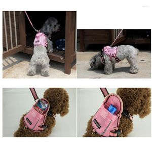 Köpek araba koltuğu moda spor evcil hayvan sırt çantası lüks örgü pembe kahve yavruları küçük hayvanlar okul çantası, chihuahua için tasma ile okul çantası