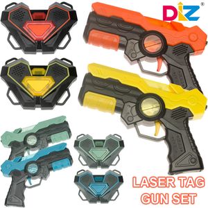 Gun oyuncakları lazer etiketi savaş oyunu seti elektrikli kızılötesi oyuncak s silah çocuklar erkekler için vuruş tabanca çocuklar kapalı açık spor 230325