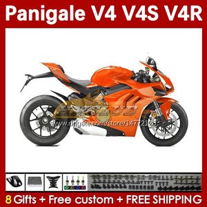 Ducati Street Fighter Panigale V4S V4R V 4 V4 S R 18 19 20 Vücut 41NO.68 V4-R 18-22 V-4S V-4R 2018 2019 2020 Enjeksiyon Kalıp Bodywork Turuncu Stok